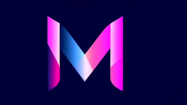 Vibrant, stylized letter M logo
