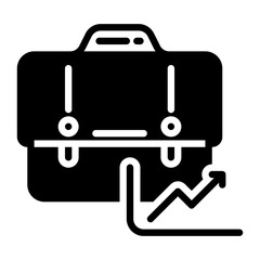 Briefcase icon, glyph icon style