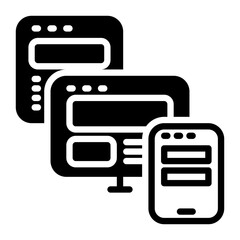 responsive icon, glyph icon style