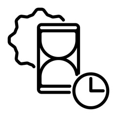 hourglass icon, line icon style