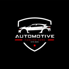 Car logo with shield for automotive