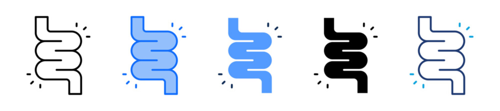 Intestines multiple icon