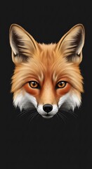 Obraz premium Majestic Red Fox Portrait Wildlife Illustration