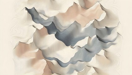 Minimal topography design with gentle elevation curves and blank area for text or creative use on the right