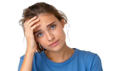 Woman with Worried Expression