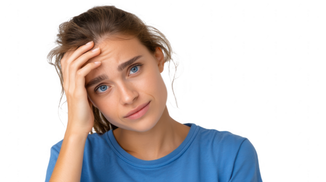 Woman with Worried Expression