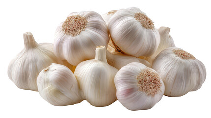 Fresh Garlic Bulbs Pile