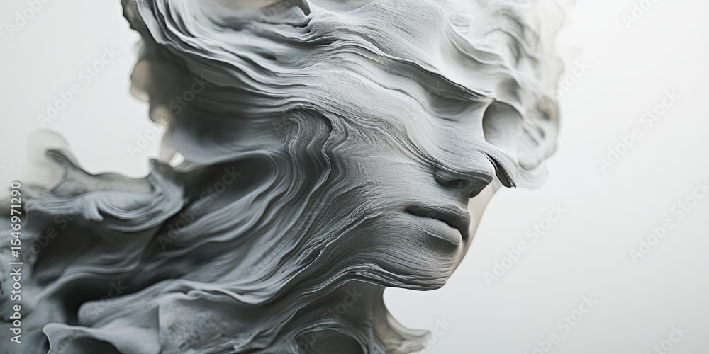 Poster muted monochromatic tones with subtle shading, ideal for creating simple, minimalist themes