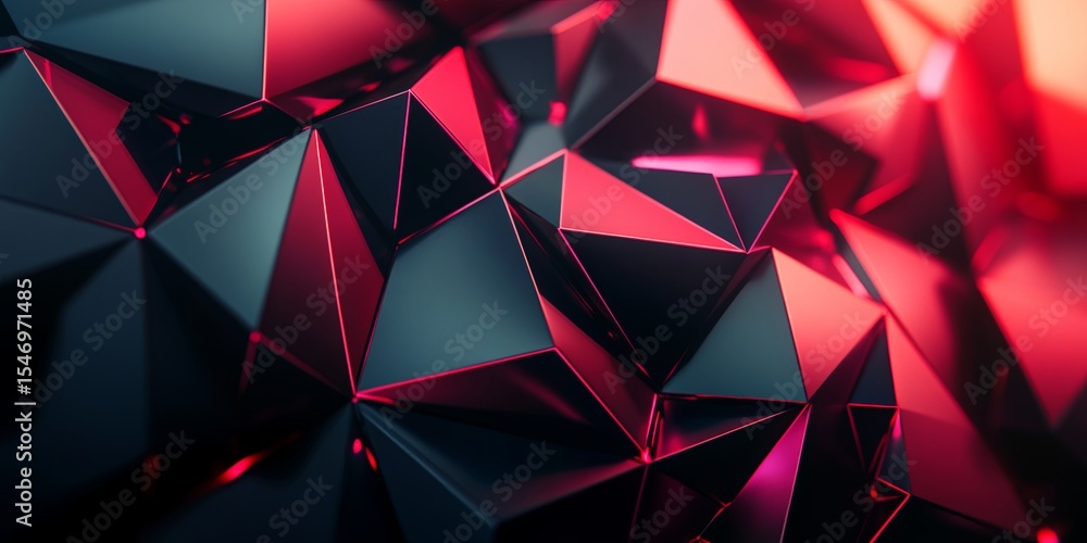 Poster High-resolution shot of sharp triangles with bold lines and subtle gradients, ideal for modern, geometric designs