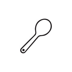 Wooden spoon flat icon.