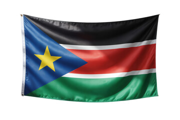 Obraz premium A Waving National Flag of South Sudan Vibrant Colors and Proud Symbolism