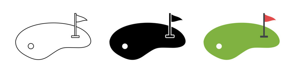 golf icon set. modern design isolated on white background