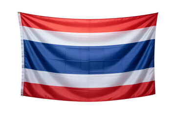 Fototapeta premium Majestic Waving National Flag of Thailand A Vibrant Symbol of Thai Heritage and Culture, Displaying the Proud National Colors in a Striking Image