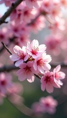 Obraz premium A blossoming cherry tree marks the beginning of a new relationship, symbolizing hope, renewal, and the exciting journey of dating Perfect for springtime romance and fresh starts , delicate, tree