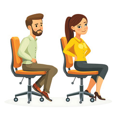 Fototapeta premium A comprehensive visual concept of office syndrome symptoms.