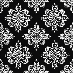 Seamless tile patterns combining cultural, modern, and botanical inspirations for commercial vector.