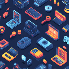 Seamless tile patterns combining cultural, modern, and botanical inspirations for commercial vector.