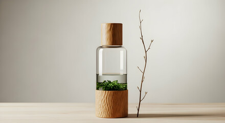 Elegant Glass and Wood Diffuser for Home Aromatherapy