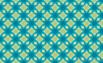 Teal Green Geometric Pattern Seamless Texture Background