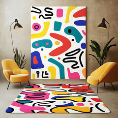 Seamless floral tile patterns combining cultural, modern