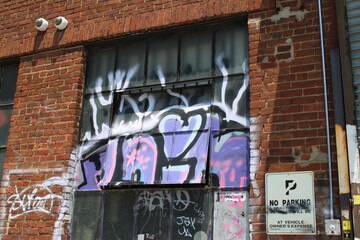 graffiti on a window