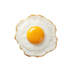 Fried Egg with Golden Yolk on a Plate