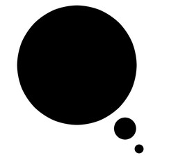 シンプルな丸い吹き出しフレーム