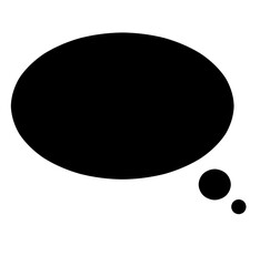 シンプルな丸い吹き出しフレーム