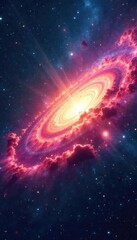 Mysterious swirling nebula in deep space, radiating divine light and cosmic energy, a breathtaking celestial phenomenon hinting at a higher power , supernatural, creation, nebula