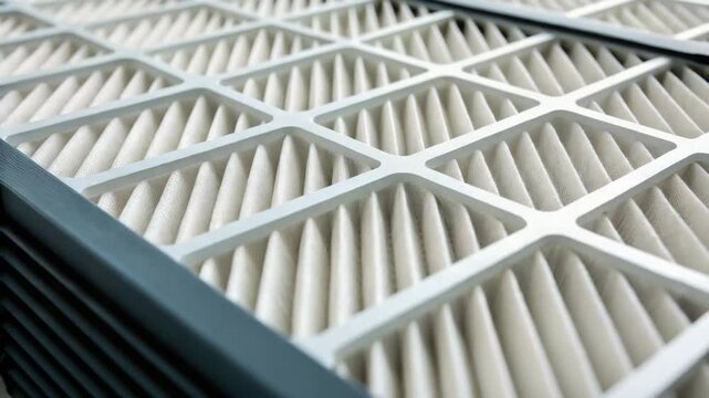 Air filter pleated design for clean ventilation in HVAC systems ensuring sterile environment and safety in vaccine production facility