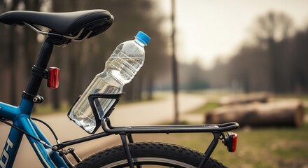 Stay Hydrated During Your Ride: Close-up of a Bicycle with Water Bottle