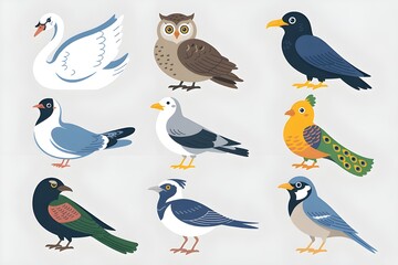 Obraz premium collection of birds