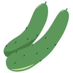 きゅうり　夏野菜　ベクターイラスト