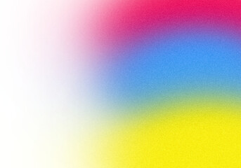 Abstract grainy color gradient shape cutout on transparent background, purple blue green glowing color grainy backdrop design, noise texture effect, grunge texture