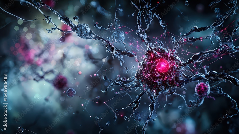 Poster Exploring neuronal connections in a digital universe abstract environment scientific visualization macro perspective