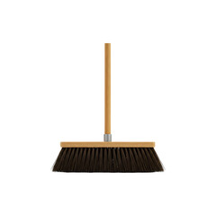 A classic broomstick ideal for sweeping and tidying up spaces.