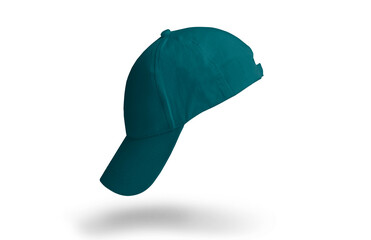 Perfectly cut-out image of dark blue baseball cap - View #4 - isolated background and shadow -...