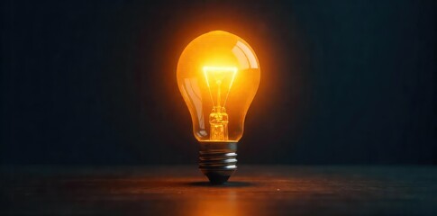 A perfectly formed lightbulb illuminates a dark room, symbolizing a brilliant and complete idea finally realized The concept is clear, concise, and ready to be shared , spark, entire, glowing