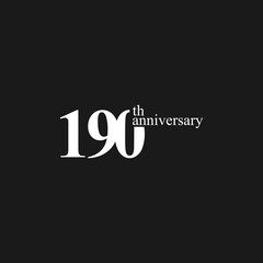 190th logo design, 190th anniversary, celebrating 190th, 190 years, commemoration, 190th, logo, design, celebration, year, birthday, anniversary, congratulation, card, greeting, number, invitation, ve