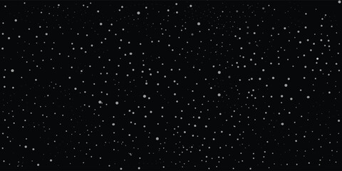 Abstract black background with stars for your design. Vector starry night sky