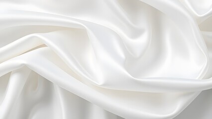 Obraz premium Elegant White Silk Fabric Texture Background