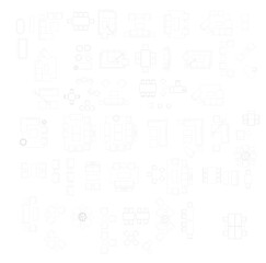 CAD Blocks - Mobiliario (Furniture) Plan View Vector Format