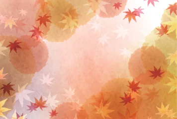 Fotobehang 紅葉　もみじ　秋　背景  © J BOY