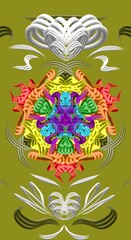 Rainbow Mandala Mobile wallpaper No.6,Spiritual and color Vibrant art for phone backgrounds.