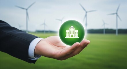 Sustainable building development supported by wind energy investment and innovation