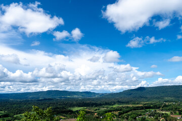 Amazing landscape fog mountain clouds scenery. Beautiful Mountain landscape foggy windy mountain...