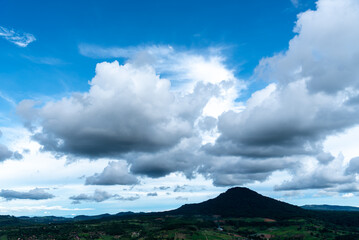 Amazing landscape fog mountain clouds scenery. Beautiful Mountain landscape foggy windy mountain...
