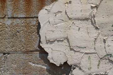 texture of old cracked concrete wall