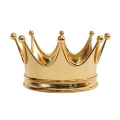 Regal Golden Crown on transparent background Royalty Symbol