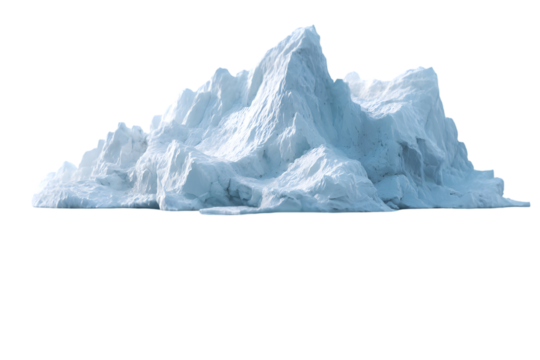 Majestic Iceberg with a Transparent Background Ideal for Design Projects
